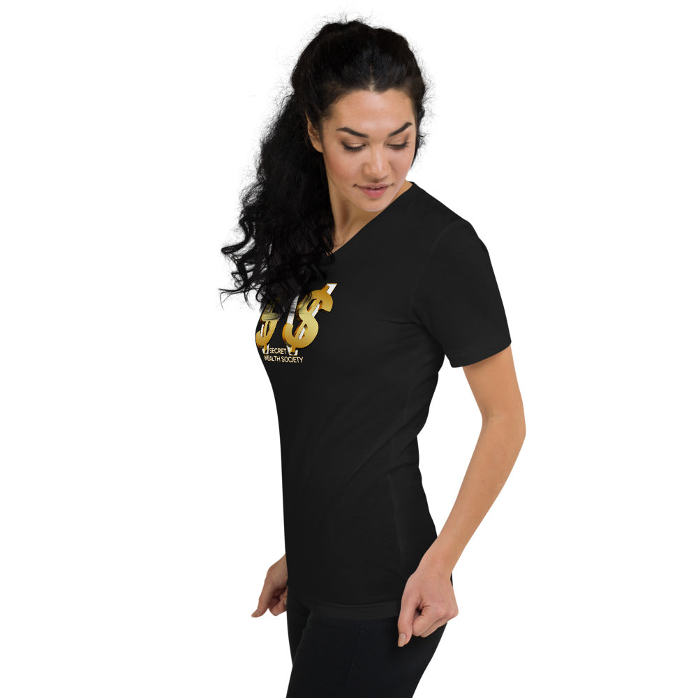 SWS - Women's Short Sleeve V-Neck T-Shirt – Secret Wealth Society